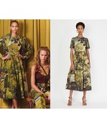 $2,590 NEW OSCAR DE LA RENTA LANDSCAPE MIDI DAY DRESS US 10 L - $2,590.00