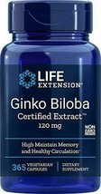 Life Extension Ginkgo Biloba 120mg 365 Capsules - $39.22