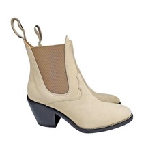 Chloe Calfskin Suede Ankle Boot Biscotti Beige Size 36 - $99.95