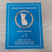 Cedar River Railroad Employee Timetable No 1 1992 12 Pages - £13.33 GBP
