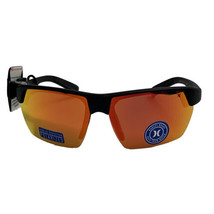 Hurley Polarized Sunglasses Semi Rimless Matte Black Red Mirror Lens 70 mm Reef - £28.04 GBP