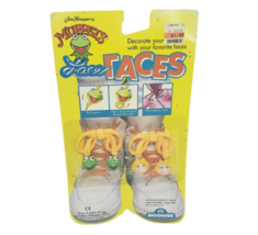 Vintage 1989 Lace Faces Muppets Jim Henson Kermit &amp; Miss Piggy Moc Toy Package - £67.58 GBP