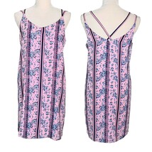 Pink Rose Dress Large Dusty Pink Floral Spaghetti Strap Lined New - $24.74