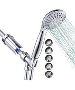 Filtered Shower Head with Filters Handheld and Hose 5 Spray Setting Wate... - £23.36 GBP