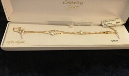 Everlasting Gold captured CZ Necklace 10K Yellow Gold 18" - $273.47 CAD