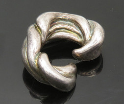 DESIGNER 925 Sterling Silver - Vintage Dark Tone Hollow Brooch Pin - BP8095 - £39.12 GBP