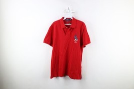 New Ralph Lauren Mens Large Custom Slim Fit Big Pony USA Flag Polo Shirt Red - £31.02 GBP