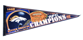 Denver Broncos Pennant 1998 Back to Back AFC Champions Super Bowl XXXIII - £3.87 GBP