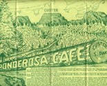 Ponderosa Cafe Paper Placemat Custer South Dakota  - $13.86