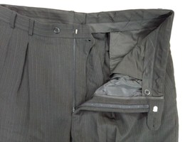 Black Pin Stripe Tailored Men&#39;s Size 36&quot;W x 31.5&quot;L Pants Slacks Carrier ... - $12.34