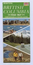 Beautiful British Columbia 1969 1970 Road Map Campground &amp; Fishing Guide - £9.34 GBP