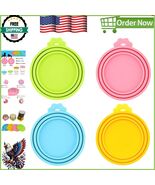 Eco-Friendly Silicone Can Covers for Pet Food - 4 Durable Lids in Bright... - $262.55 MXN
