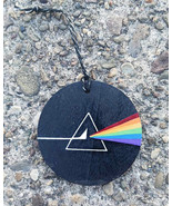 Pink Floyd Dark Side of the Moon Double Sided  Hand Painted Wood Ornamen... - $17.76 CAD