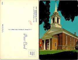 New York(NY) Brockport First Presbyterian Church Big Steeple Vintage Postcard - £7.34 GBP