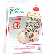 Vintage Needle Treasures Bright Lights Stocking Needlepoint 00861 Open Package - $99.00
