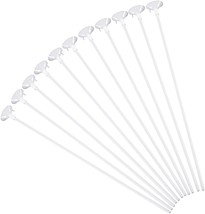 50 Pieces Plastic White Balloon Sticks with Cups for Party Valentine&#39;s D... - £20.61 GBP