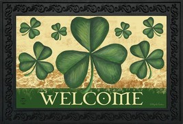 Shamrock Welcome St. Patrick&#39;S Day Doormat Indoor Outdoor 18&quot; X 30&quot; Briarwood - £35.16 GBP