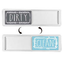 Dishwasher Magnet Clean Dirty Sign Double-Sided Refrigerator Magnet(Silver Gray  - £3.15 GBP