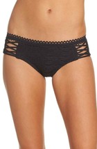 Becca 714487 Lace Up Hipster Bikini Bottoms Black SZ S/P Black - $27.03
