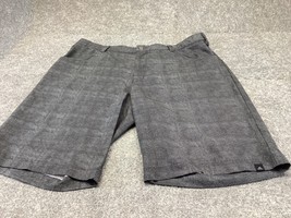 Adidas Golf Shorts Men Size 36 Black Stretch Flat Front Chino Performance - $13.85