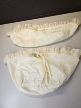 Set Of 2 Longaberger Basket Liner Muslin And Lace Pattern Cotton Accent ... - £8.28 GBP