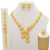 Bridal Long tassel Necklace Sets For Women Jewelry sets Dubai Nigeria Crystal We - $39.59