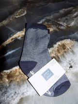JANIE AND JACK BLUE/WHITE HERRINGBONE SOCKS 12 TO 24 MONTHS SHOE SIZE 4-... - $10.00