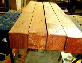 FOUR KILN DRIED SPANISH CEDAR TURNING BLOCK LATHE WOOD BLANK 2 x 2 x 24 - £27.33 GBP