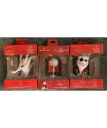 NEW Set of 4 Hallmark Ornaments Nightmare Before Christmas ZERO SALLY JA... - £46.85 GBP
