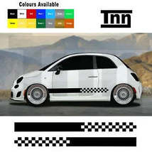 Side Stripes For Fiat 500 595 Spider Punto Livery Flag Graphic Decal Sti... - £40.05 GBP
