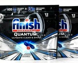 2 Finish Powerball 5.2 Oz Quantum Clean Shine 12 Ct Tabs Dishwasher Dete... - £15.80 GBP