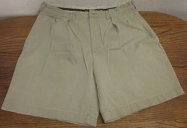 Polo Ralph Lauren Men's Classic Pleated Beige Shorts W36 Chino Polo Golf Cotton - $21.42