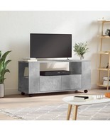 vidaXL TV Cabinet Concrete Gray Engineered Wood Medium Rollable - €256,35 EUR