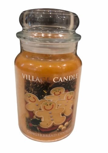 Primary image for Village Candle (1) GINGERBREAD COOKIE Large Jar Candles Holiday Scent