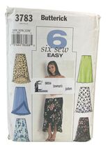 Butterick 3783 Womens Skirt Sewing Pattern 28W 30W 32W Easy To Sew Six S... - $7.56