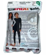 1-Set 32 Degrees Heat Baselayer Kids Size XL 16/18 Gray Crew Shirt &amp; Leg... - $323.94 MXN