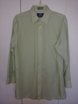 Stafford WRINKLE-FREE Broadcloth Men&#39;s Green Ls Dress SHIRT-16x32/33-WORN Once - £10.30 GBP