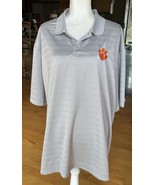 Men’s 2XL Clemson Tigers Polo Shirt Adidas CLIMALITE Golf Gray Team Issue - $25.61 CAD