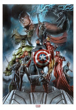 Avengers ~ Adi Granov SIGNED Sideshow Exclusive Art Print Hulk Iron Man Thor Cap - £238.69 GBP