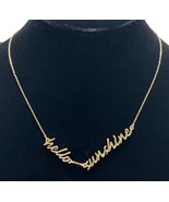 Kate Spade Gold Tone Necklace Hello Sunshine New York 14 Inch Long - £31.46 GBP
