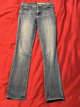DKNY Jeans Women’s 2X30 Mid-Rise Straight Leg Stretch Denim Blue Jeans - $17.95