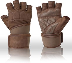 Exercise Gloves with Wrist Wrap Support Palm Protection and Grips Gloves for Wom - £35.16 GBP
