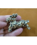 Y-DEE-710 spotted Jasper DEER jumping Cervidae gemstone carving figurine... - $24.02 CAD