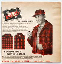 1952 Woolrich Wool Shirts Advertisement Mountain Made Hunting Clothing D... - €17,11 EUR