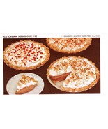 Vintage 1950 Ice Cream Meringue Pie Recipe Print Cover 5x8 Crafts Food D... - $383.93 MXN