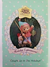 Vintage 1993 Enesco Precious Moments Caught Up In the Holidays Ornament ... - £13.36 GBP