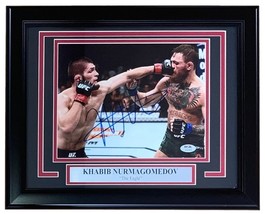 Khabib Nurmagomedov Signé Encadré 8x10 UFC Photo Vs Conor Mcgregor PSA H... - £227.27 GBP