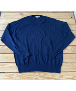 Peter millar men’s long sleeve cashmere Blend pullover sweater size L bl... - £25.16 GBP