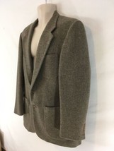 Lands End Mens 41R Brown Wool Lined 2 Button Blazer Suit Jacket - £30.36 GBP