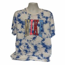 Nike World Peace T Shirt Mens XL White Blue Neon Tie Dye Short Sleeve Ju... - $13.20